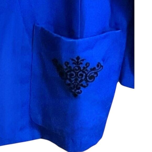 Maggie McNaughton Blazer Women’s Plus Size 20W Blue Black Accent Pockets - Picture 4 of 5